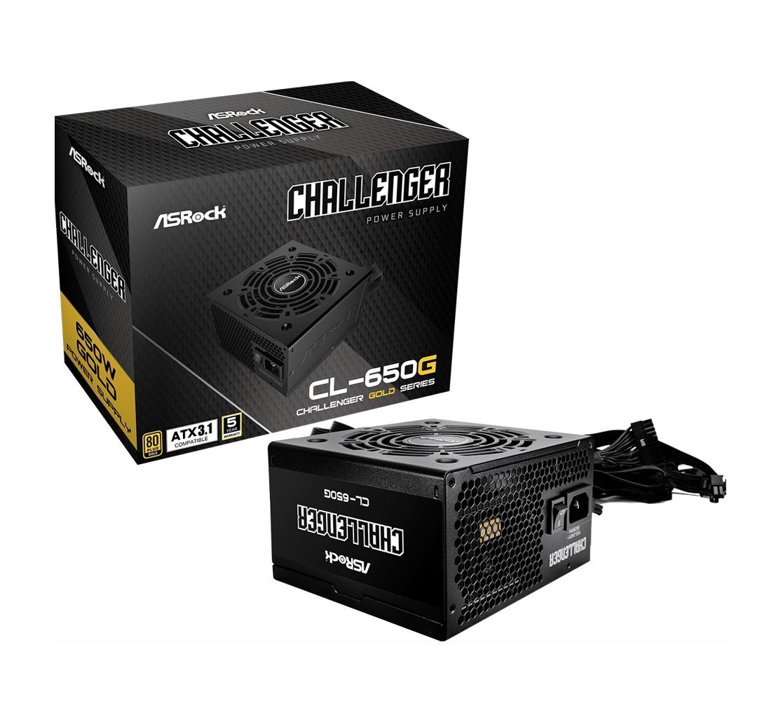 Zdroj Asrock Challenger CL-650G, 650W, 80+ Gold, ATX 3.1