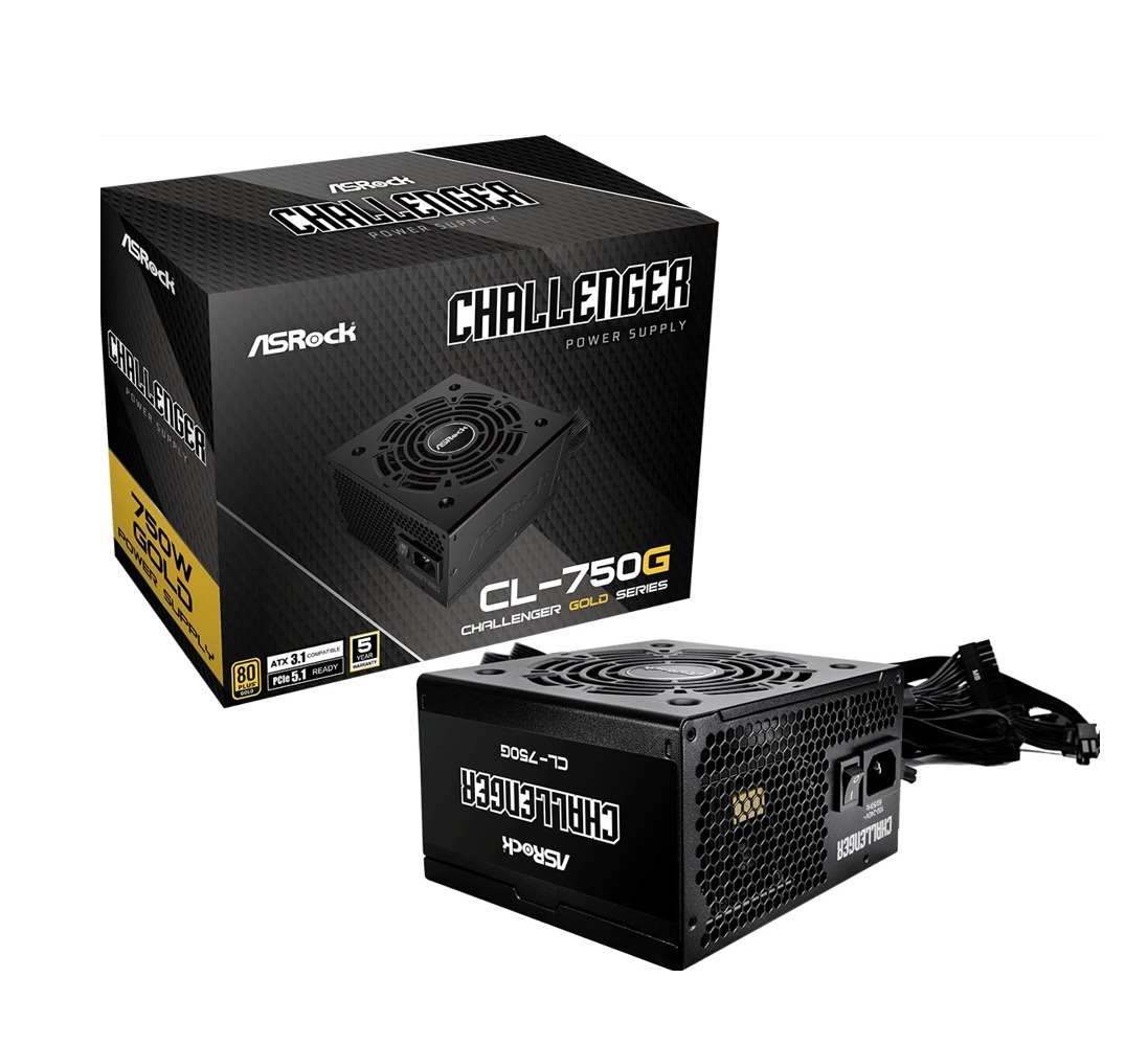 Zdroj Asrock Challenger CL-750G, 750W, 80+ Gold, ATX 3.1
