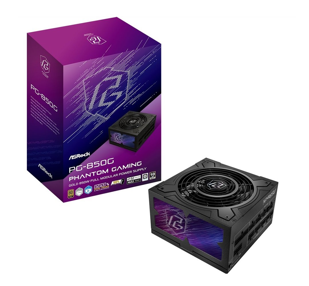 Zdroj Asrock PG-850G, 850W, 80+ Gold, ATX 3.1, modular