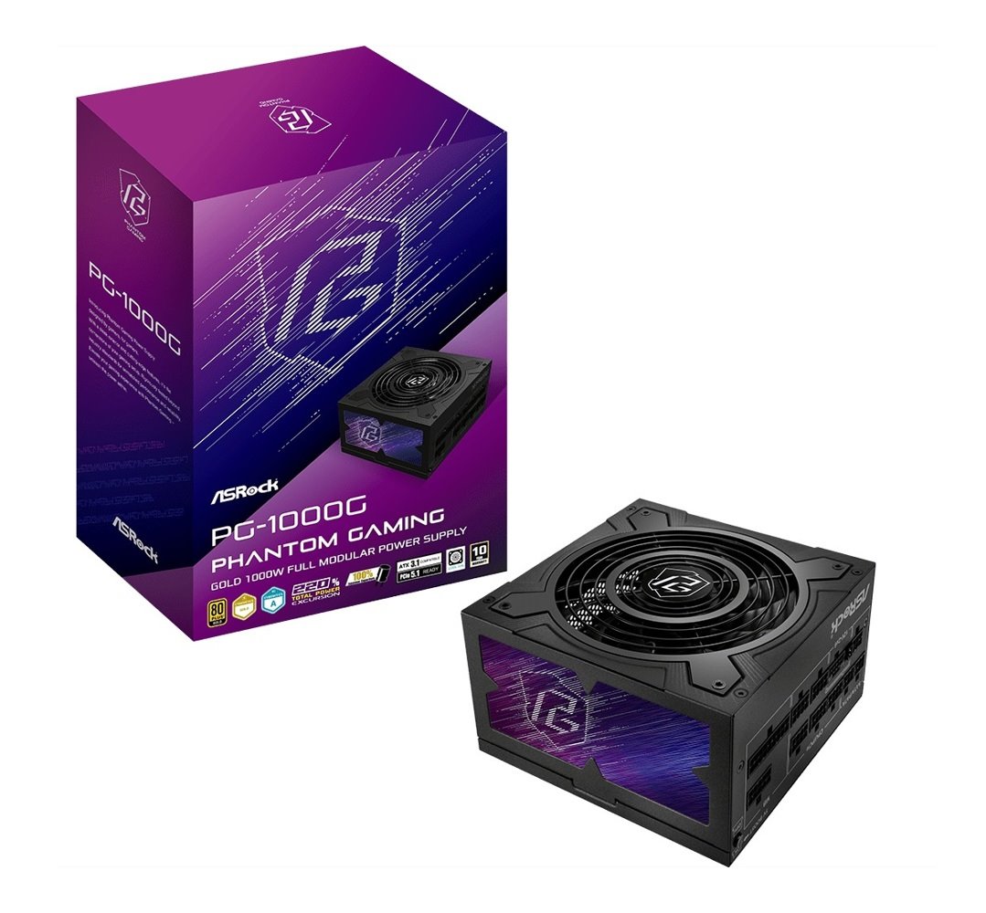 Zdroj Asrock Phantom Gaming PG-1000G, 1000W, 80+ Gold, ATX 3.1, modular