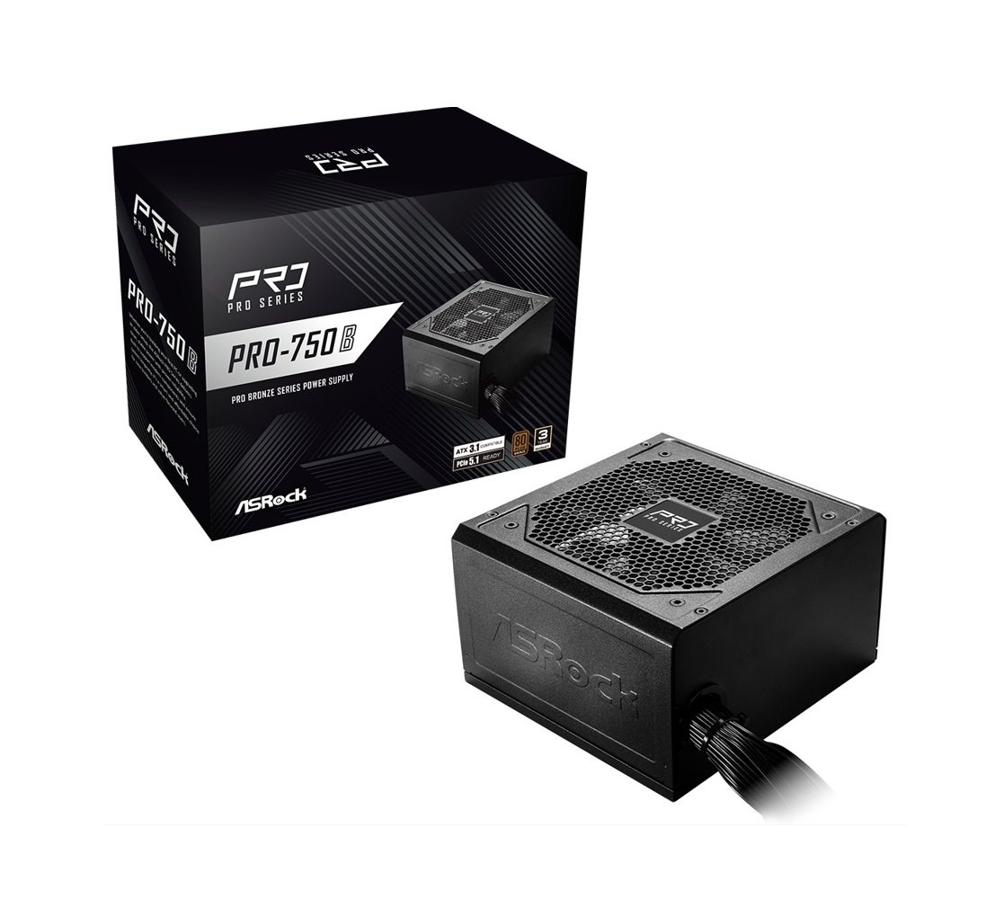 Zdroj Asrock PRO-750B, 750W, Bronze, ATX 3.1