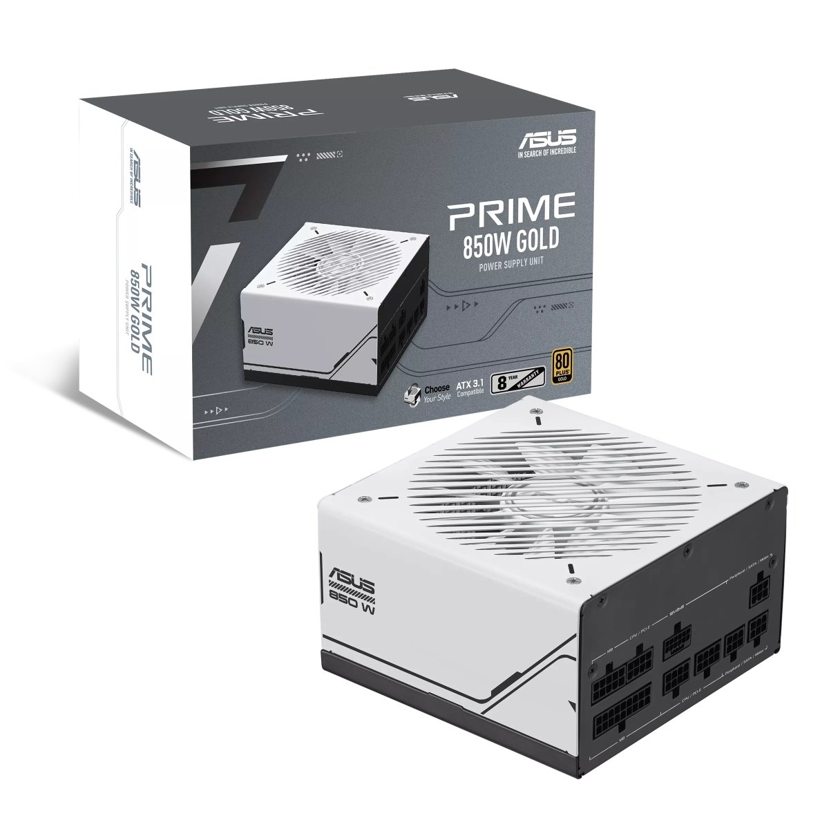 Zdroj ASUS PRIME 850W ATX 3.1 - 850W, 80+ Gold, modular