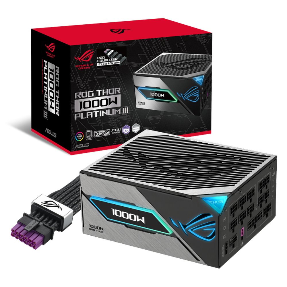 Zdroj Asus ROG Thor 1000W Platinum III ATX 3.1 - 1000W, 80+ Platinum, modular, ROG Equalizer, black