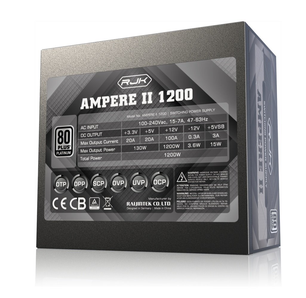 Zdroj Raijintek AMPERE II 1200 ATX 3.1 - 1200W, 80+ Platinum, modular