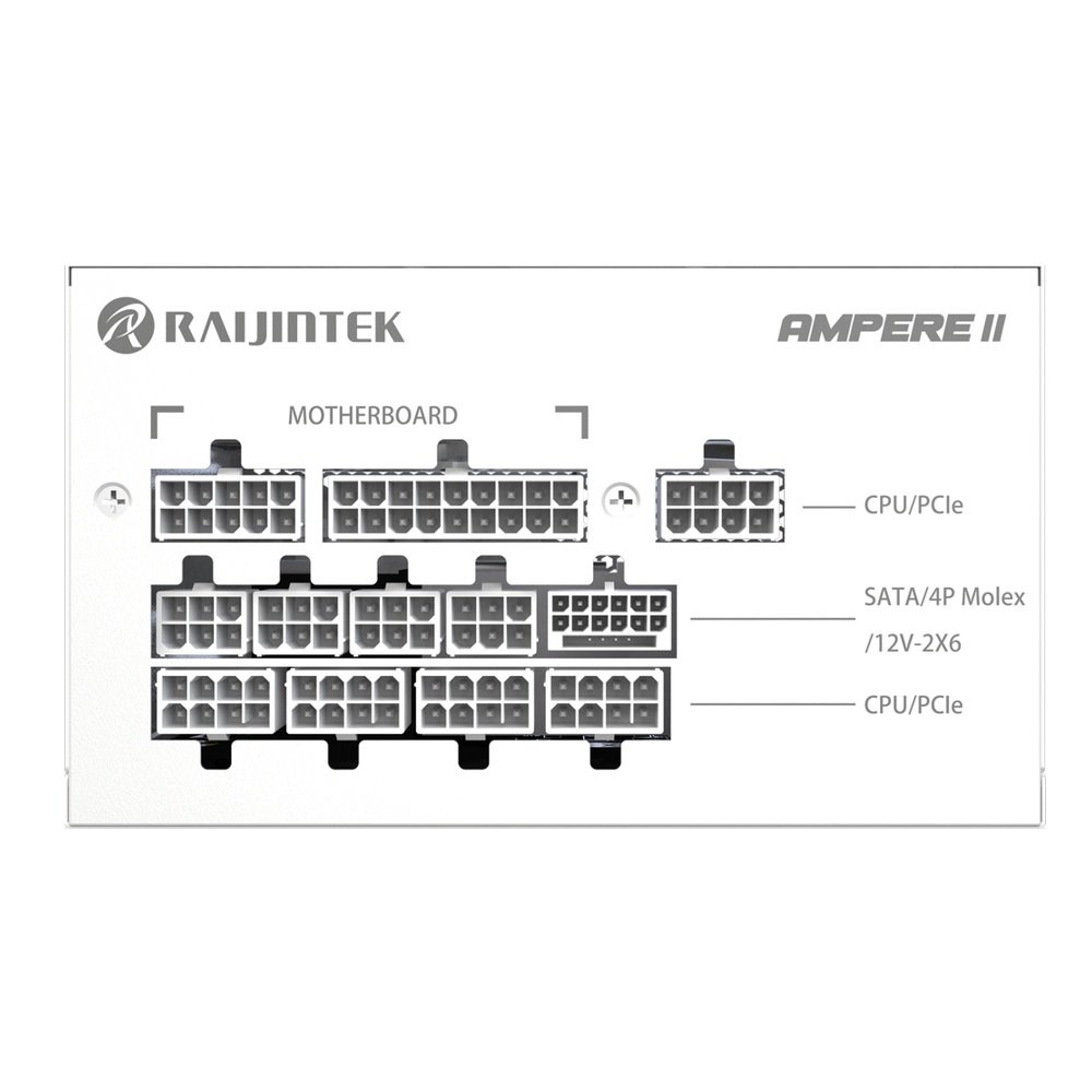 Zdroj Raijintek AMPERE II 1200 White ATX 3.1 - 1200W, 80+ Platinum, modular