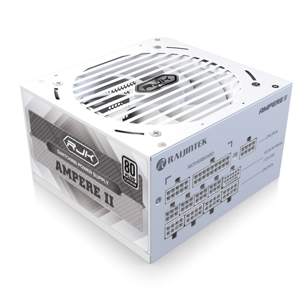 Zdroj Raijintek AMPERE II 850 White ATX 3.1 - 850W, 80+ Platinum, modular