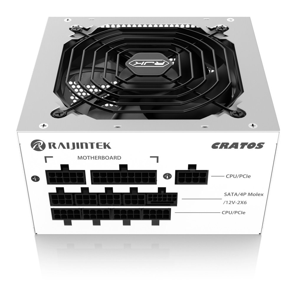 Zdroj Raijintek CRATOS 1000 White ATX 3.1 - 1000W, 80+ Gold, modular