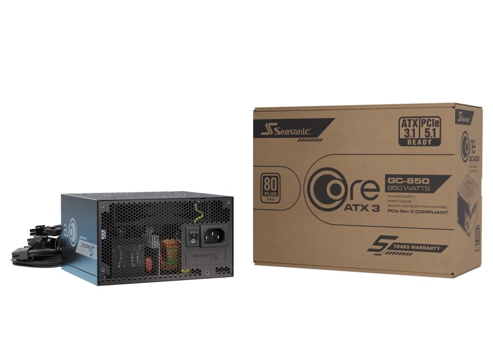 Zdroj Seasonic CORE GC-850 ATX 3.1 - 850W, 80+ Gold