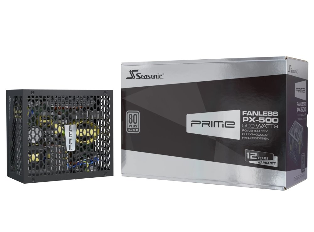 Zdroj Seasonic PRIME FANLESS PX, 500W, 80+ Platinum, fanless, modular