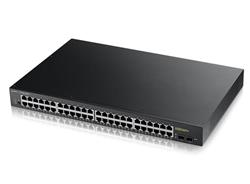ZyXEL GS1900-48HP, 48p (48Gigabit RJ45 + 2 SFP,), IPv6, WebManaged, PoE 802.3at