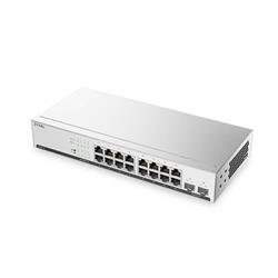 Zyxel GS1915-18v2, 18 Ports, 16x GbE and 2x SFP, rackmount, fanless, Smart Switch hybrid mode, standalone or NebulaFlex