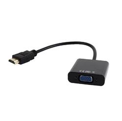 Gembird adaptér HDMI (M) na VGA (F) + audio, single port, kábel 0,15m, čierny