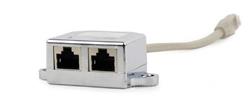 Gembird adaptér - LAN port combiner/splitter (PC + PC), FTP stíněný kabel