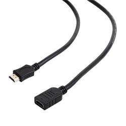 Gembird kábel HDMI (M) na HDMI (F) High speed, s Ethernetom, predlžovací, 3 m, čierny