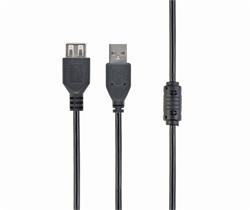 Gembird kabel USB 2.0 (AM - AF), prodlužovací, 3 m, černý