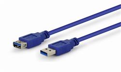 Gembird kabel USB 3.0 (AM - AF), prodlužovací, 3 m, modrý