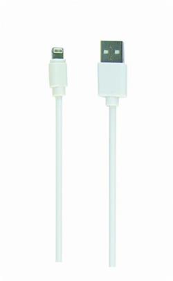 Gembird nabíjecí kabel Lightning 8-pin (M) na USB 2.0 (M), 1 m, bílý