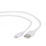 Gembird nabíjecí kabel Lightning 8-pin (M) na USB 2.0 (M), 2 m, bílý