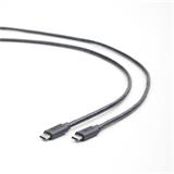 Gembird nabíjecí kabel USB-C (M) na USB-C (M), 1 m, černý