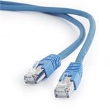 Gembird patch kabel S/FTP Cat. 6A LSZH, 0.5 m, modrý