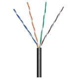 goobay TP Kabel 4x2,drát UTP Cat5e AWG24, 100m, černá, venkovní provedení