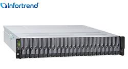 INFORTREND JB 3000 2U/24bay single controller JBOD, 2x SAS-12G (SFF-8644) port, 2x (PSU+FAN), 24x GS 2.5" HDD trays, 1x