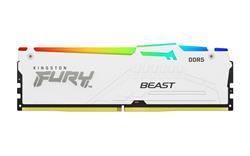 Kingston FURY Beast DDR5 64GB (Kit 2x32GB) 6400MT/s DIMM CL32 RGB EXPO White