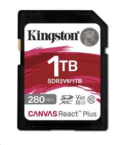 Kingston paměťová karta 1TB Canvas React Plus SDXC UHS-II 280R/150W U3 V60 for Full HD/4K
