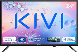 KIVI - 24', HD, Android TV11, Black, 1366x768, 60 Hz, 2x5W, 17 kWh/1000h , BT5.1, HDMI 3x, USB 2x