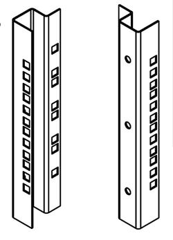 Legrand EvoLine zadní vertikální lišty 12U (sada 2ks) pro 19" nástěnné rozvaděče výšky 12U