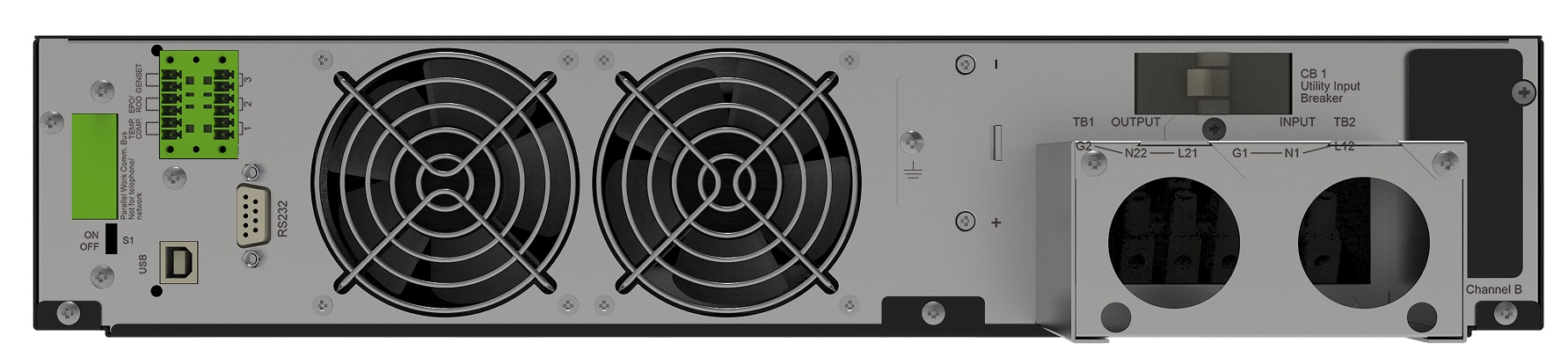 LEGRAND UPS Keor DK 10kVA/10kW - Inverter bez baterií, On-Line, Rack(2U)/Tower, výstup svorky, RS232, slot pro LAN