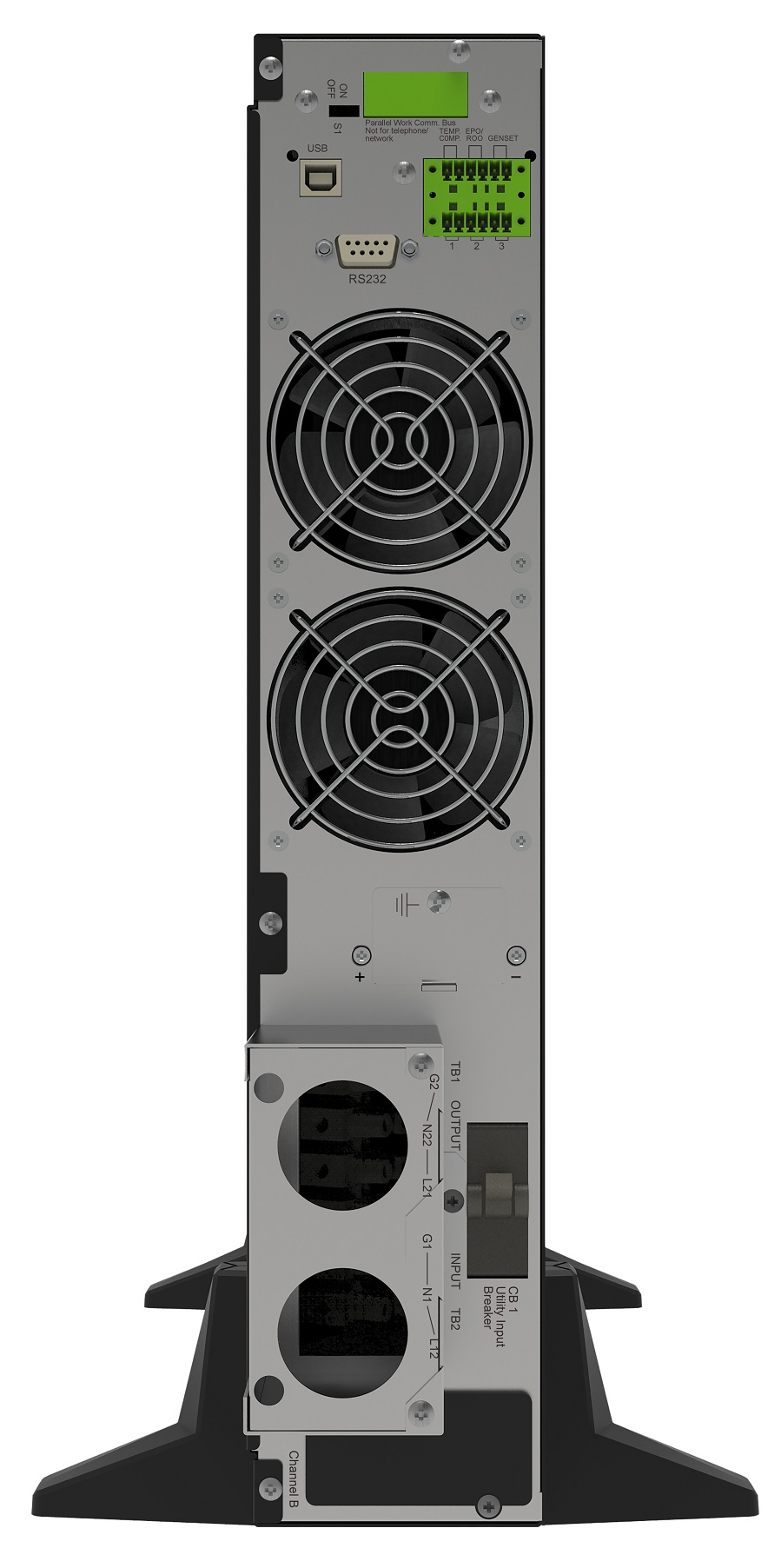 LEGRAND UPS Keor DK 10kVA/10kW - Inverter bez baterií, On-Line, Rack(2U)/Tower, výstup svorky, RS232, slot pro LAN