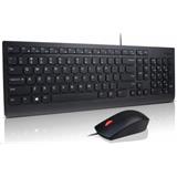 Lenovo set klávesnice + myš, Essential Wired, drátové, USB, černé