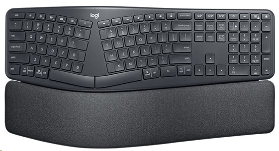 Logitech Corded Keyboard ERGO K860 - GRAPHITE - US INT'L - 2.4GHZ/BT