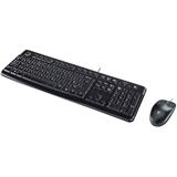 Logitech drátové combo klávesnice myš MK120 - DEU layout - černá