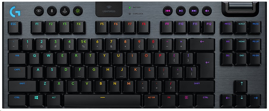 Logitech G915 TKL Tenkeyless LIGHTSPEED Wireless RGB Mechanical Gaming Keyboard - CARBON - US INT'L - INTNL