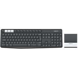 Logitech K375s Multi-Device Wireless (2,4GHz a Bluetooth) Keyboard and Stand Combo - GRAPHITE/OFFWHITE - CZE