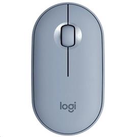 Logitech Pebble M350 Wireless Mouse - BLUE GREY - 2.4GHZ/BT - EMEA
