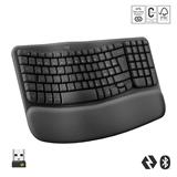 Logitech Wave Keys wireless ergonomic keyboard GRAPHITE-CZE-SKY-2.4GHZ/BT INTNL