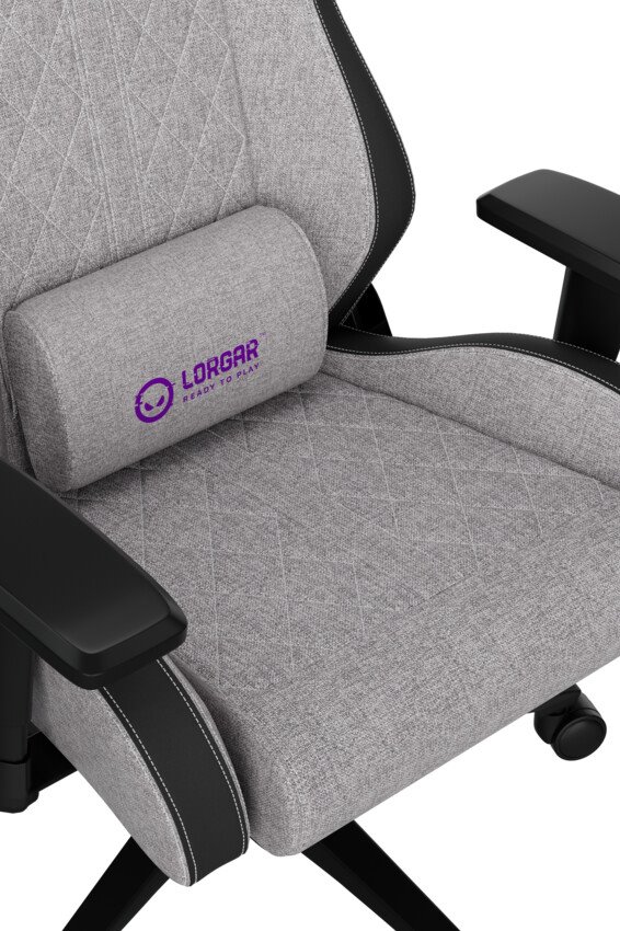 LORGAR CHA41, Ergonomic Gaming Chair Advanced, premium anti-stain fabric, Grey