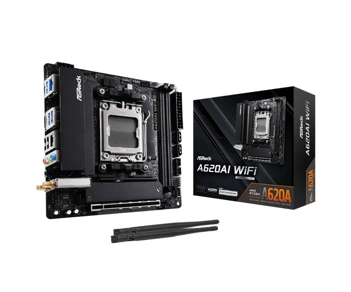 MB Asrock A620AI WIFI /AM5/2xDDR5/M.2/W6E+BT5.2/HDMI/mITX