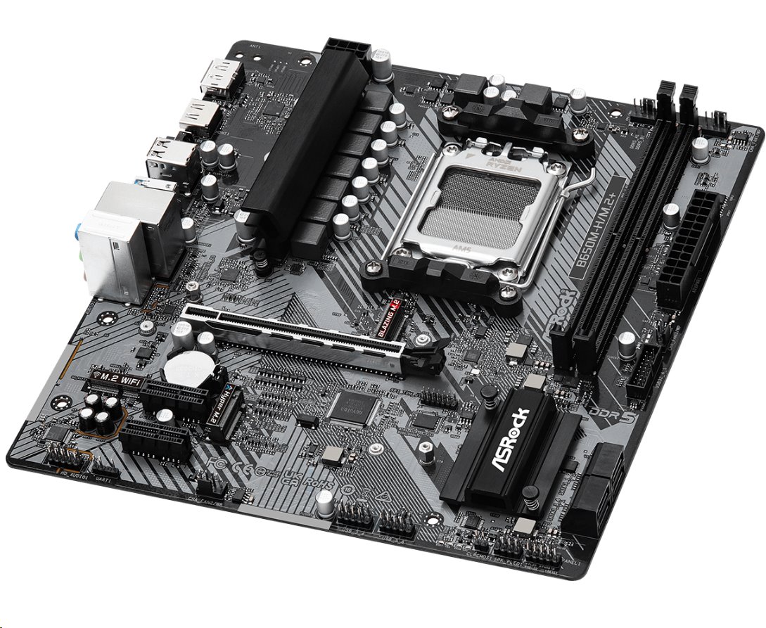 MB Asrock B650M-H/M.2+ /AM5/2xDDR5/M.2/HDMI/DP/mATX