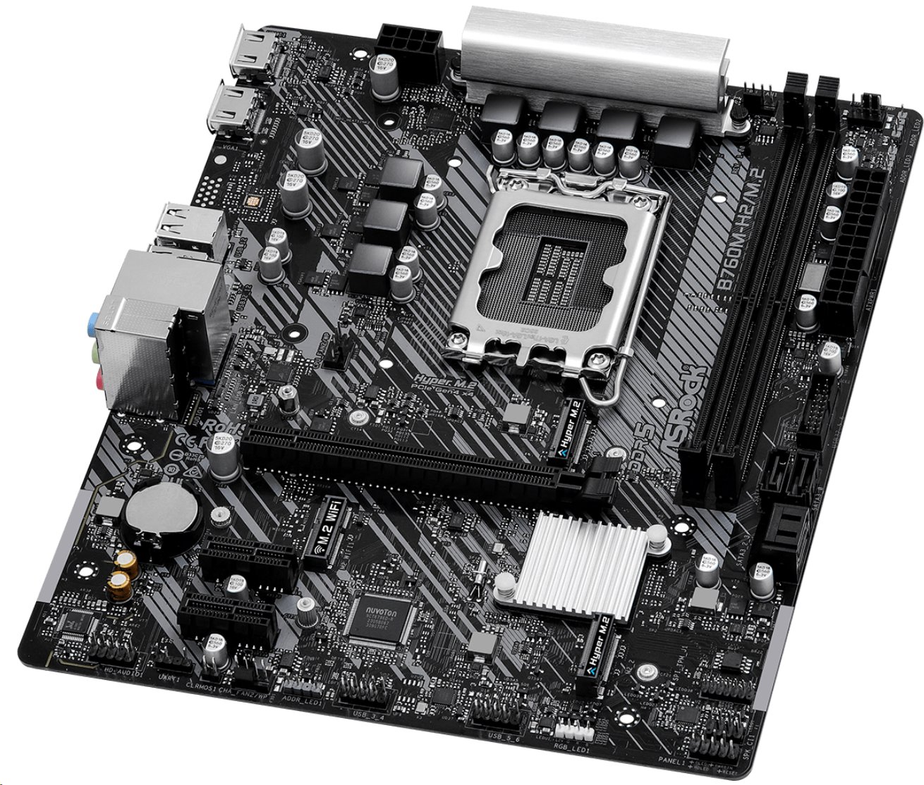 MB Asrock B760M-H2/M.2 /LGA1700/2xDDR5/M.2/HDMI/mATX