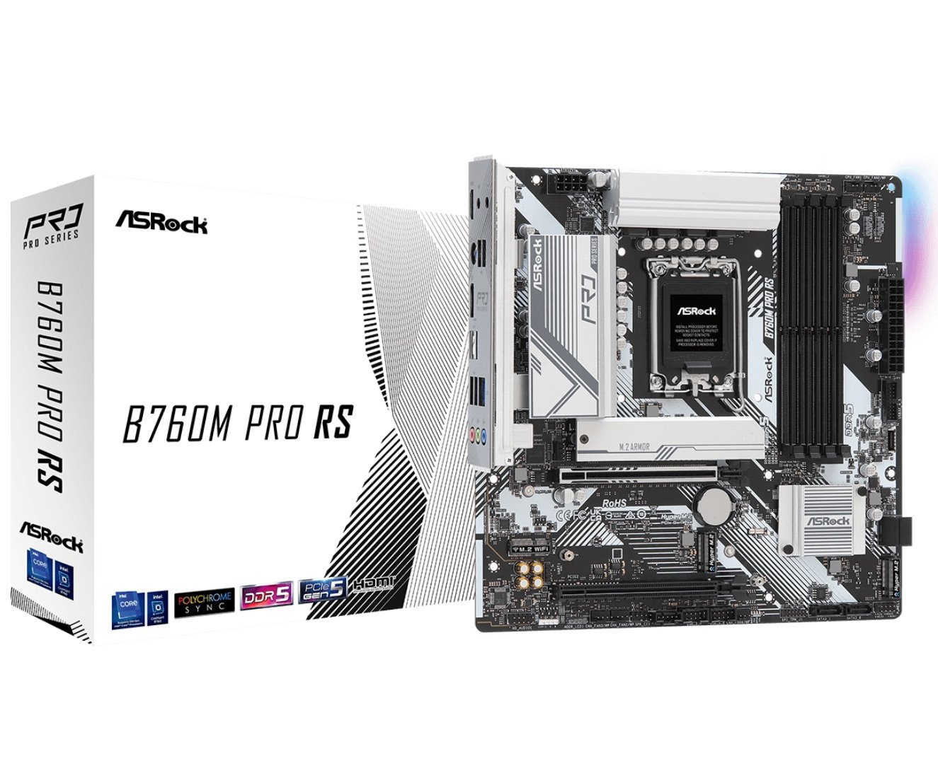 MB Asrock B760M PRO RS /LGA1700/4xDDR5/M.2/HDMI/DP/mATX