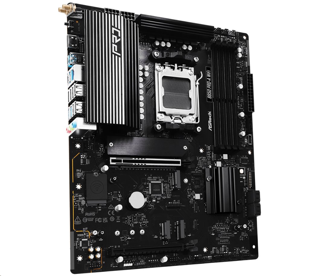 MB Asrock B850 Pro-A WIFI /AM5/4xDDR5/M.2/W6E+BT5.2/HDMI/USB-C/ATX, neorginální krabice
