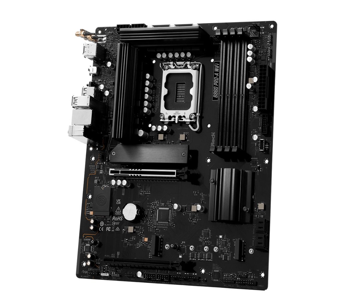 MB Asrock B860 PRO-A WIFI /LGA1851/4xDDR5/M.2/W6E+BT5.3/HDMI/DP/ATX