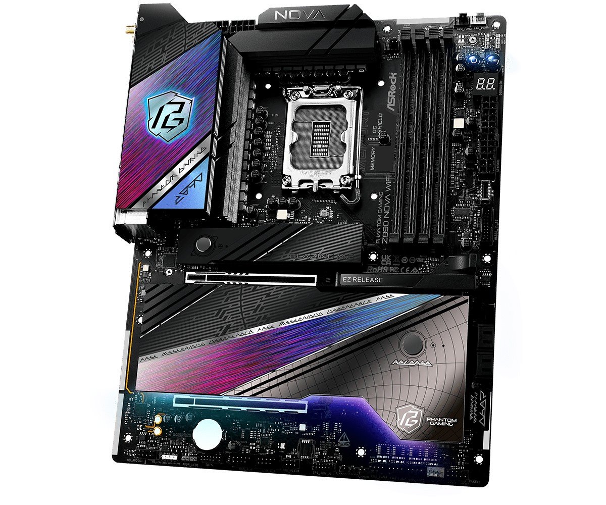 MB Asrock Phantom Gaming Z890 NOVA WIFI /LGA1851/4xDDR5/M.2/W7+BT5.4/HDMI/TB4/ATX