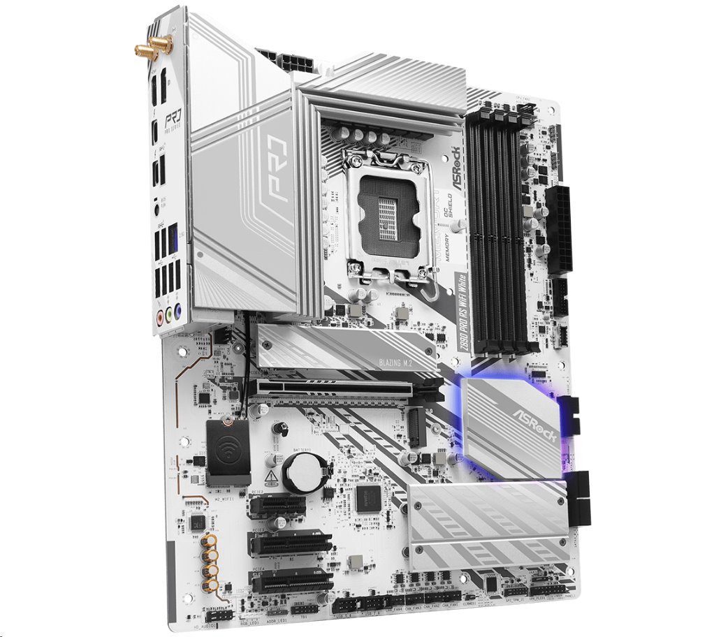MB Asrock Z890 PRO RS WIFI WHITE /LGA1851/4xDDR5/M.2/W6E+BT5.3/HDMI/DP/TB4/ATX/White