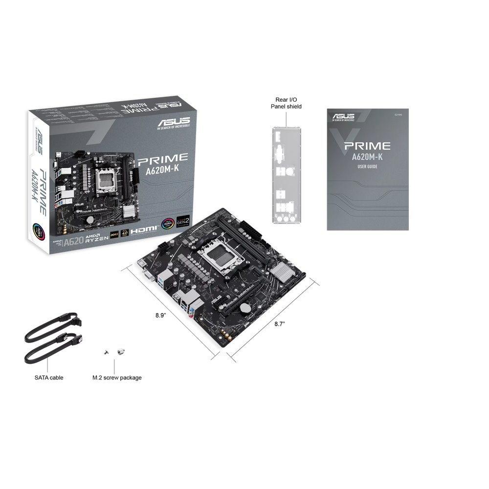 MB ASUS Prime A620M-K /AM5/DDR5/M.2/HDMI/DP/mATX