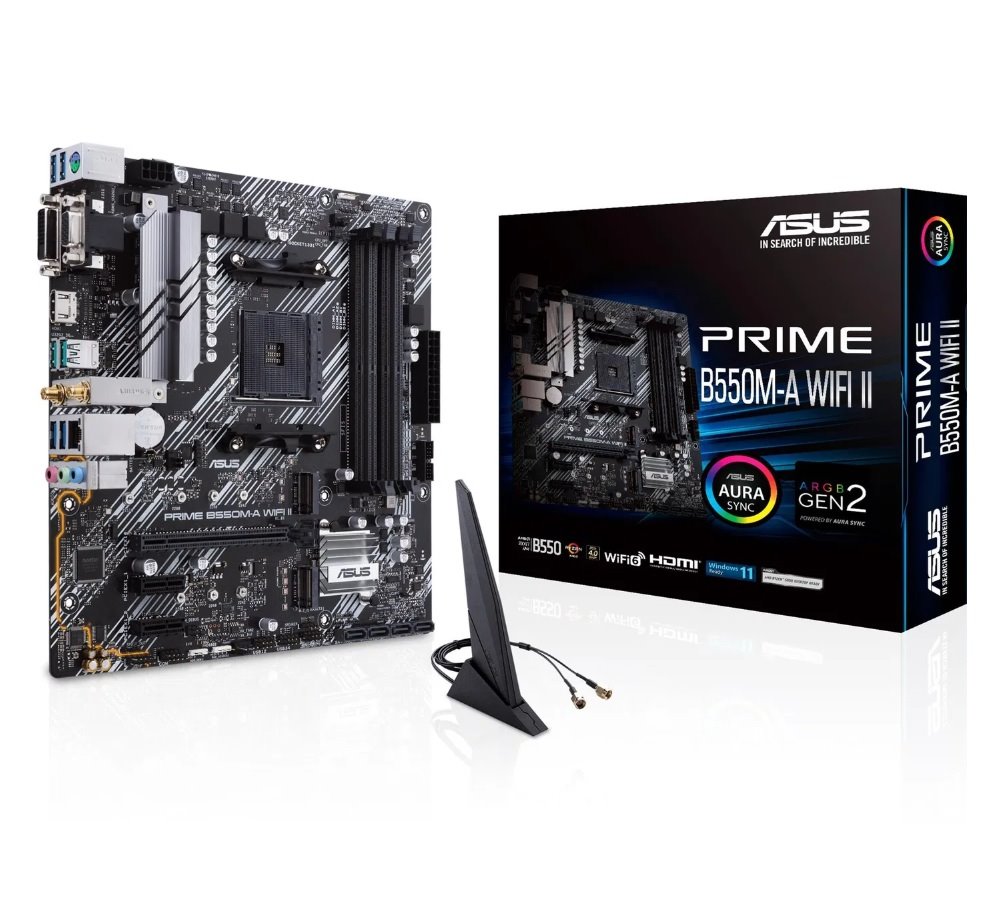 MB ASUS Prime B550M-A WIFI II /AM4/4xDDR4/M.2/W6+BT5.2/HDMI/DVI-D/D-sub/mATX